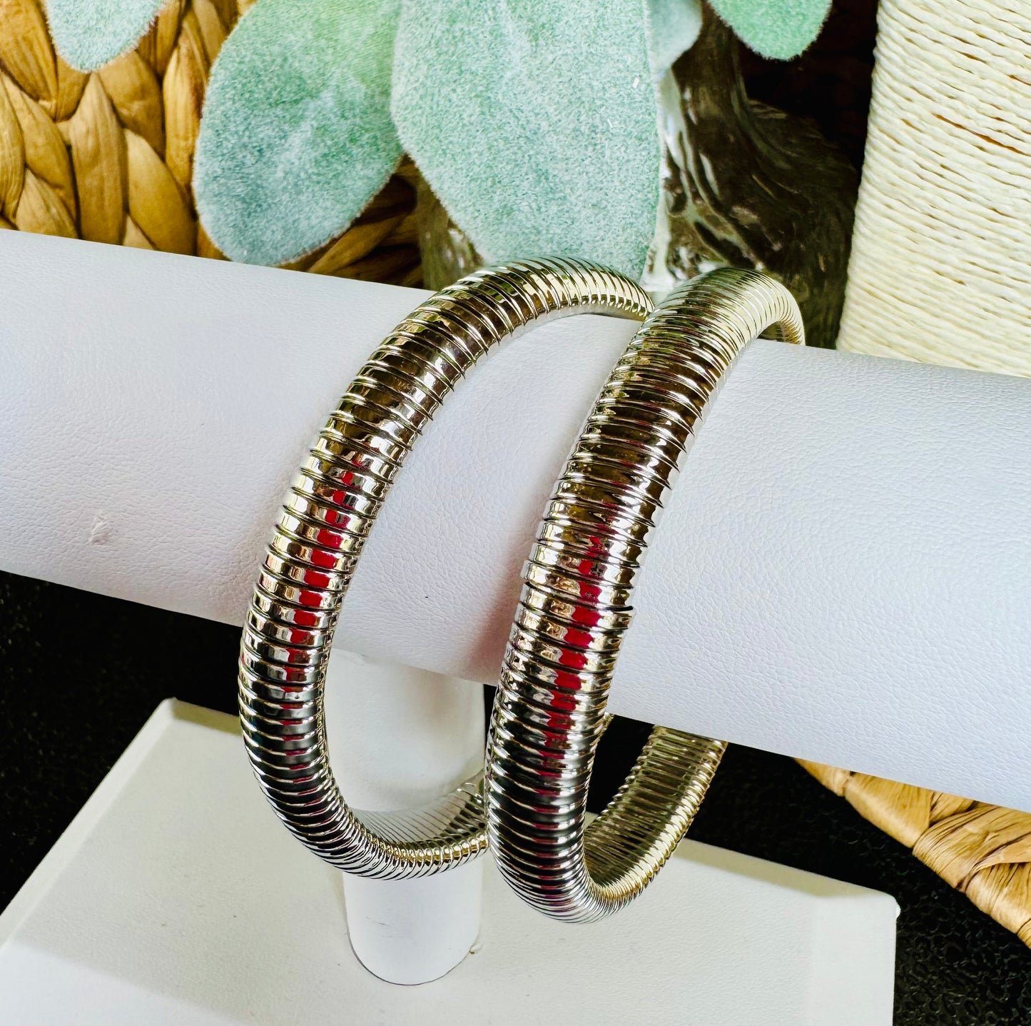 Addie Silver Bangle Set