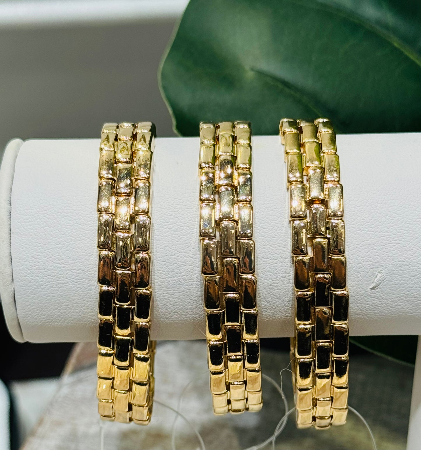 Linked Up Stretch Bracelet (Silver, Gold, Mixed)