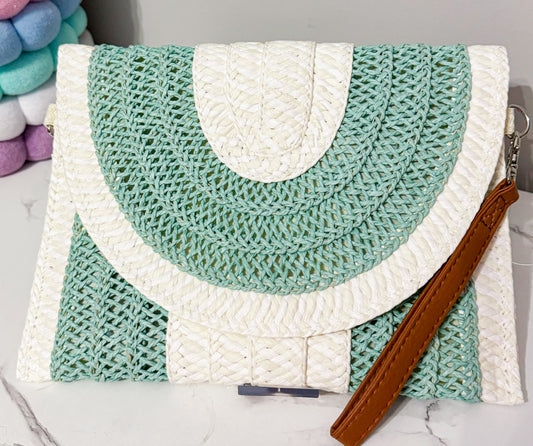 Olivia Resort Clutch- Aqua