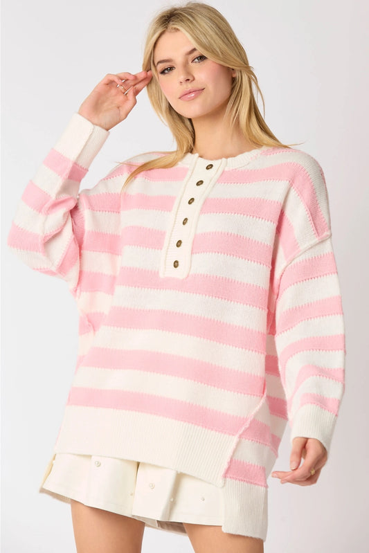 Hadley Pink Striped Sweater